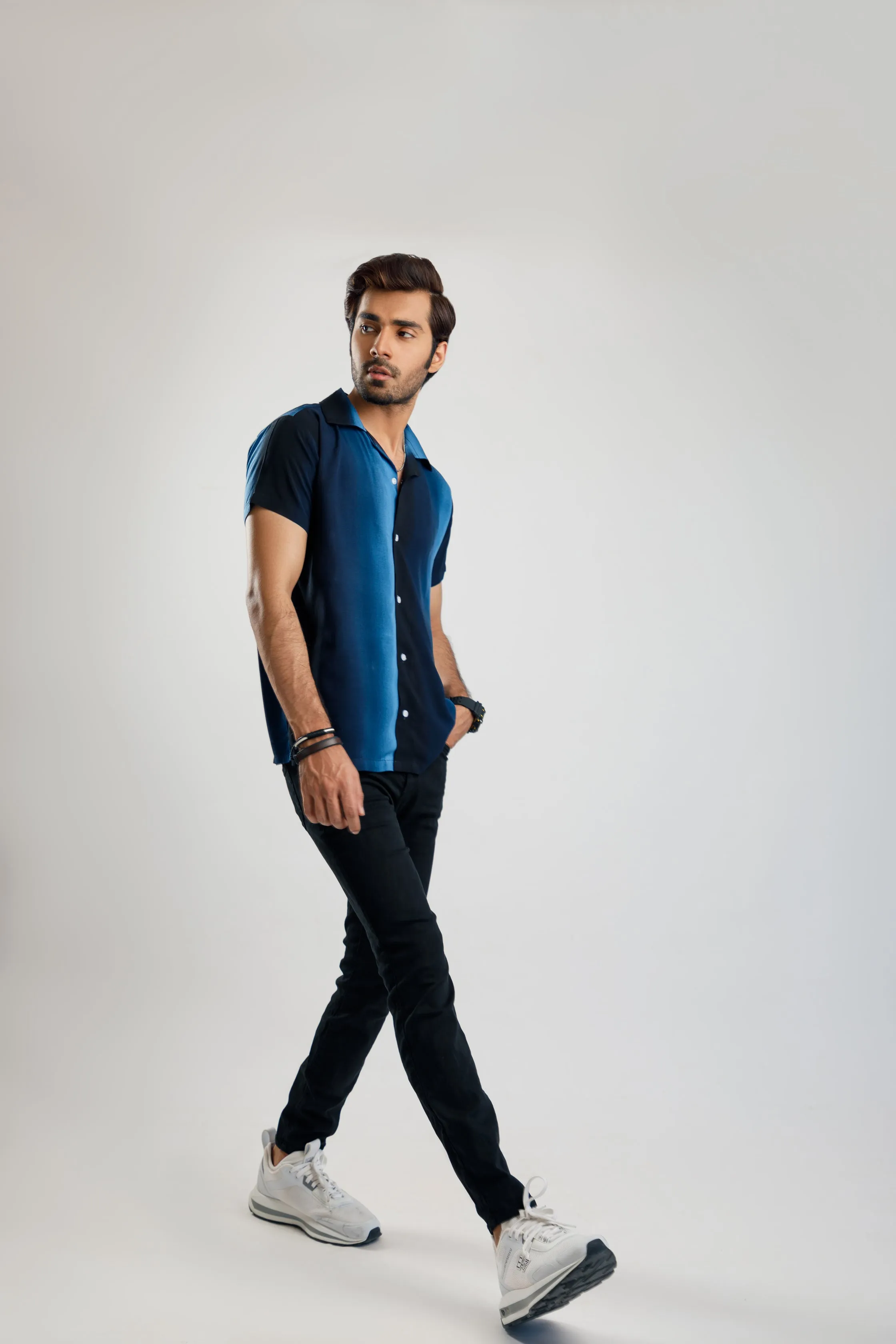 Tie-Dye Cuban collar  printed shirt
