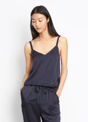 Vince Satin Wide Strap Camisole, Coastal Blue