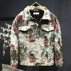 Vintage Floral Printed Embroidery Jacket