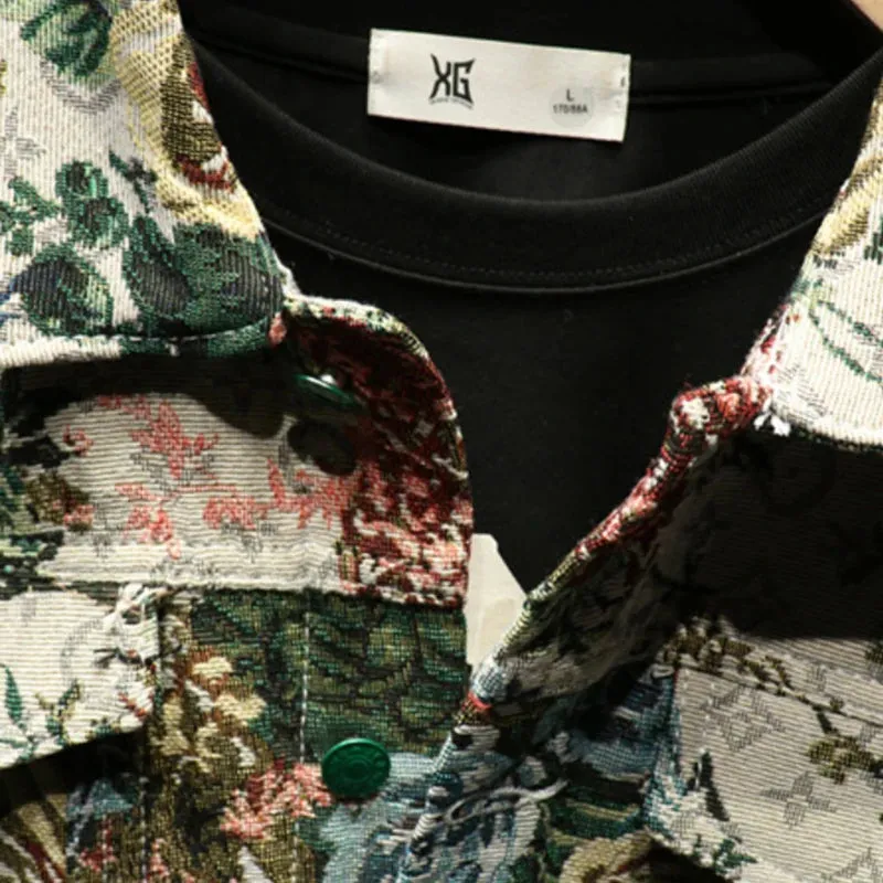 Vintage Floral Printed Embroidery Jacket