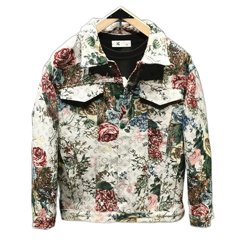 Vintage Floral Printed Embroidery Jacket