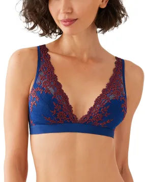 Wacoal Embrace Lace Wire Free Bralette (More colors available) - 852191 - Blue Depths/ Cordovan