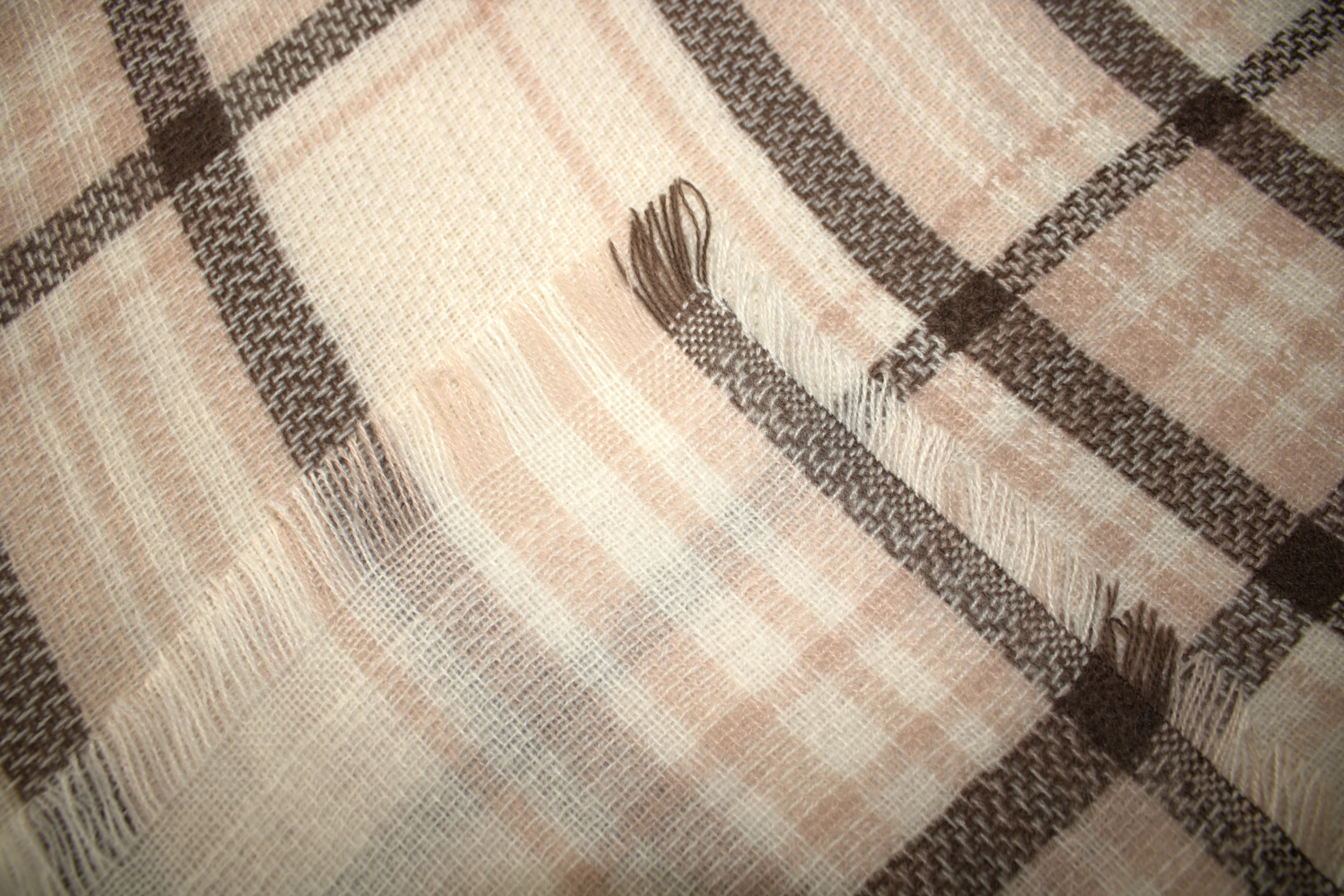 White & Blush Pink Plaid Women's Blanket Scarf/ Women Scarf/ Gifts for Her/ Women Shawl/ Blanket Scarf/ Oversized Scarf/ Bridesmaid Scarf/ Fall Scarf/