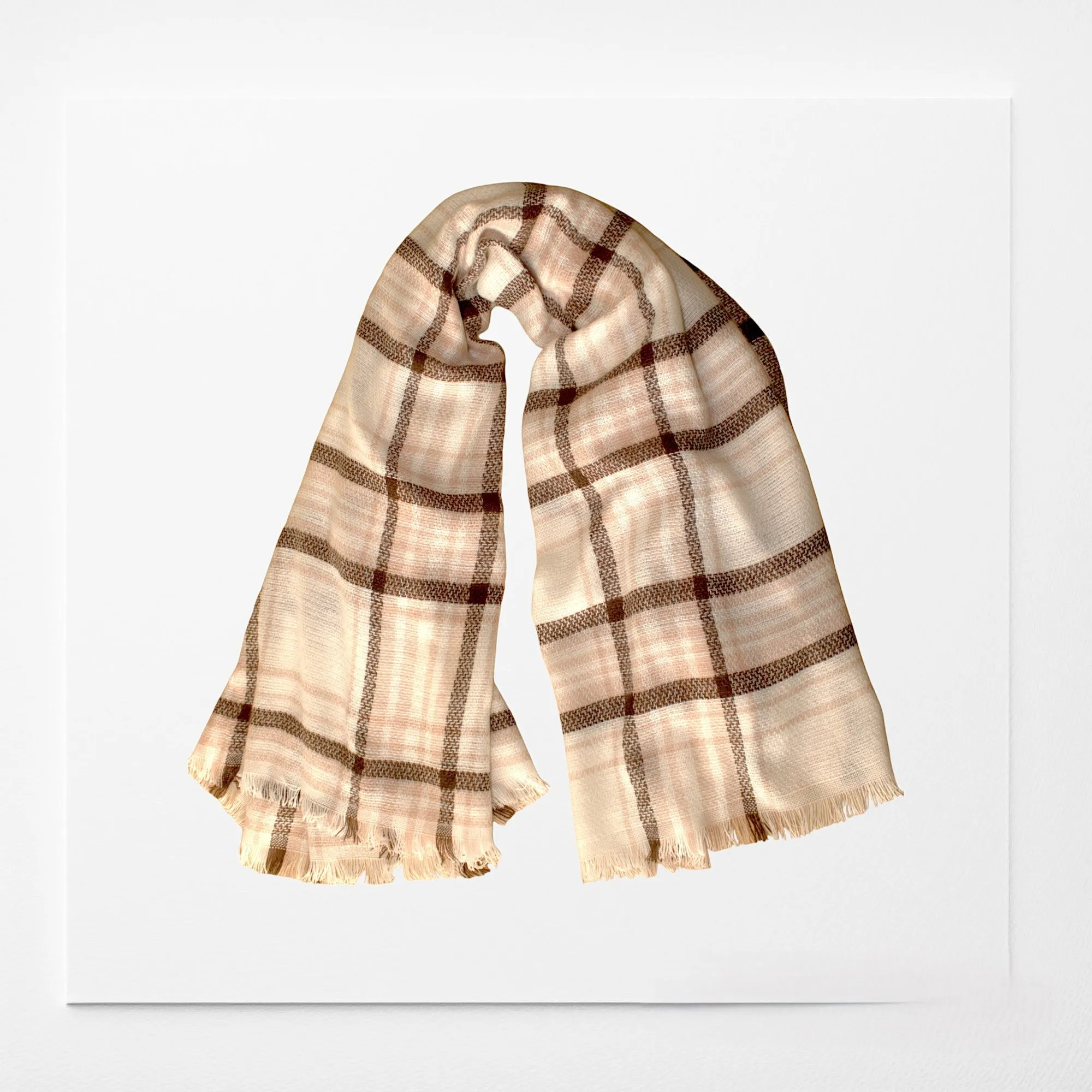 White & Blush Pink Plaid Women's Blanket Scarf/ Women Scarf/ Gifts for Her/ Women Shawl/ Blanket Scarf/ Oversized Scarf/ Bridesmaid Scarf/ Fall Scarf/