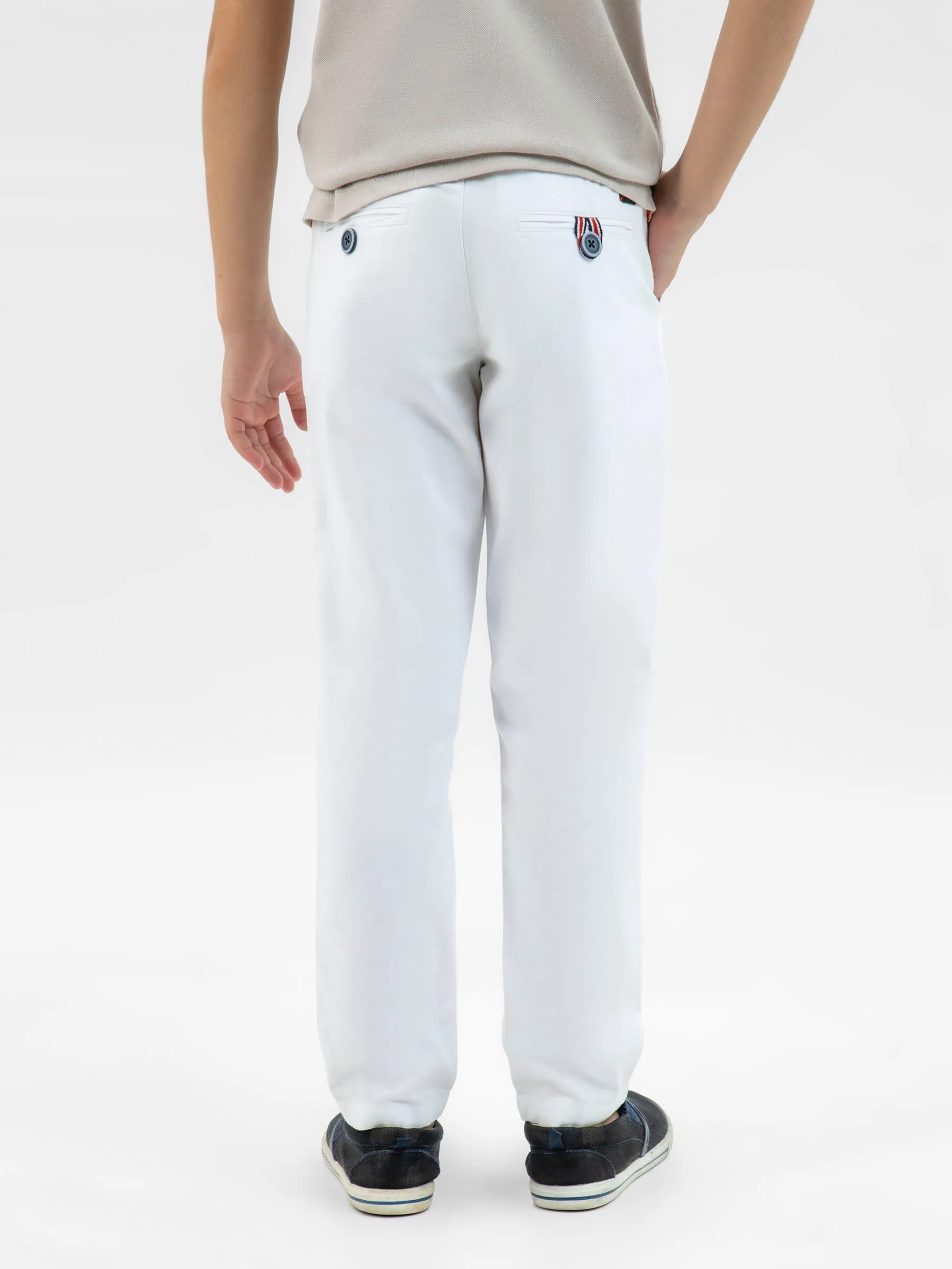 White Twill Casual Chino Trouser