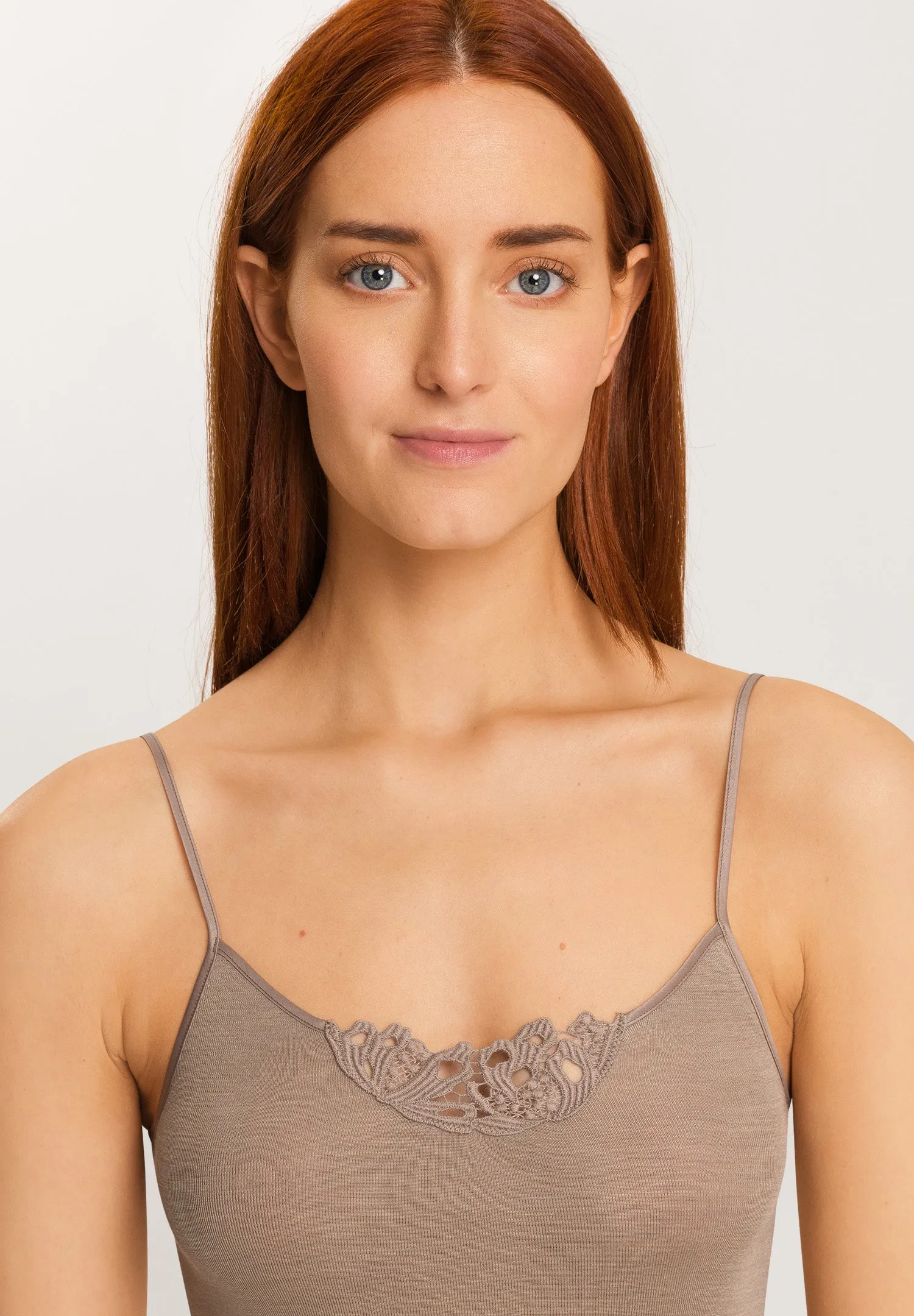 Woolen Silk W Embroidered Camisole | Taupe 71521-2847