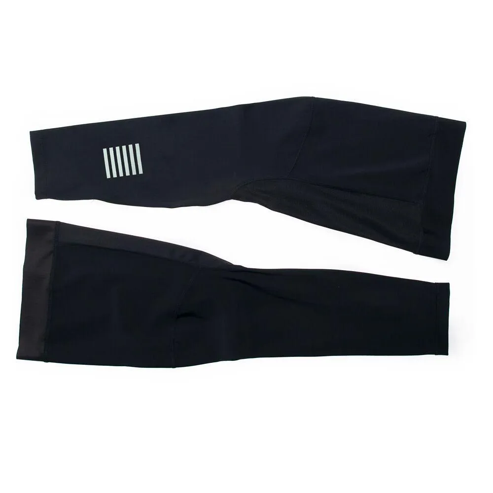YKYW Pro Team Cycling Leg Warmers Calf Compression Resistant Fabric Reflective Black