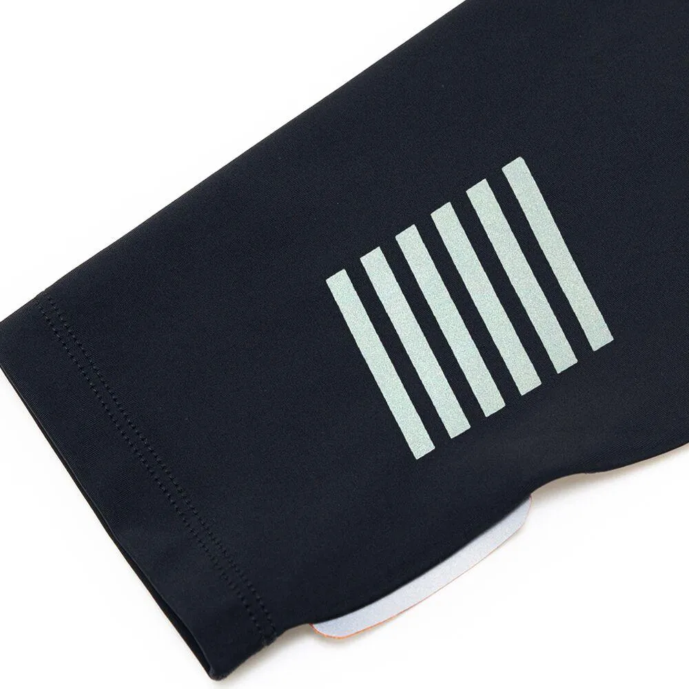YKYW Pro Team Cycling Leg Warmers Calf Compression Resistant Fabric Reflective Black
